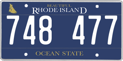 RI license plate 748477