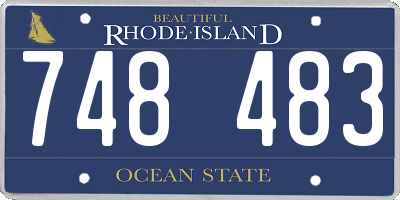 RI license plate 748483