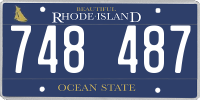 RI license plate 748487