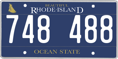 RI license plate 748488