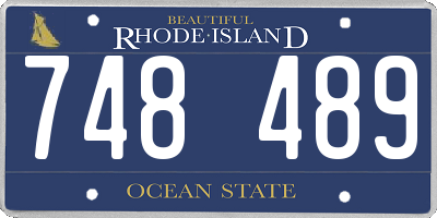 RI license plate 748489