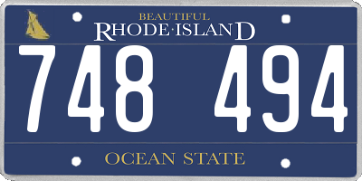 RI license plate 748494