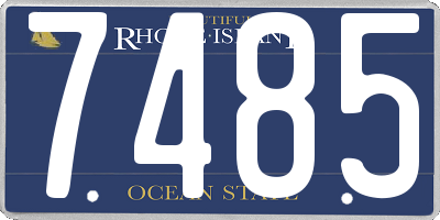 RI license plate 7485