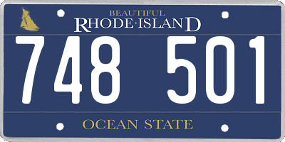 RI license plate 748501