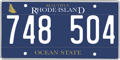 RI license plate 748504