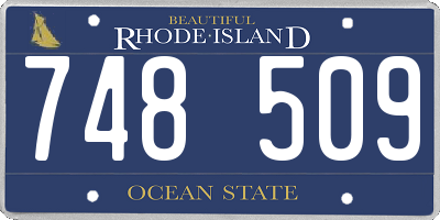 RI license plate 748509