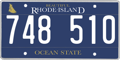 RI license plate 748510