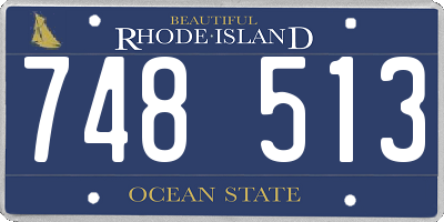 RI license plate 748513