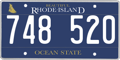 RI license plate 748520