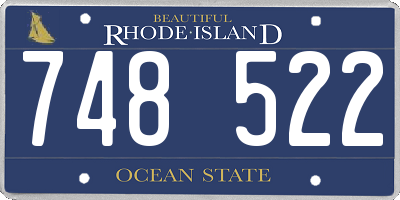 RI license plate 748522