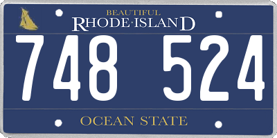 RI license plate 748524