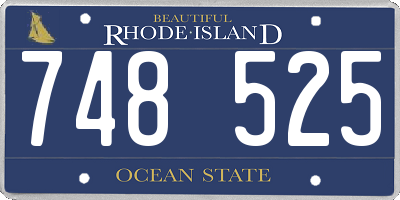 RI license plate 748525