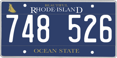 RI license plate 748526