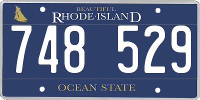 RI license plate 748529