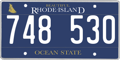 RI license plate 748530