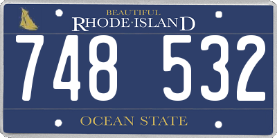 RI license plate 748532