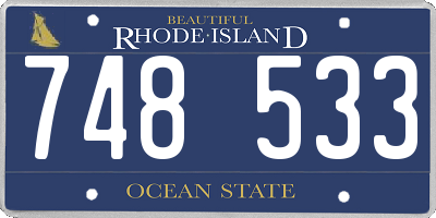 RI license plate 748533