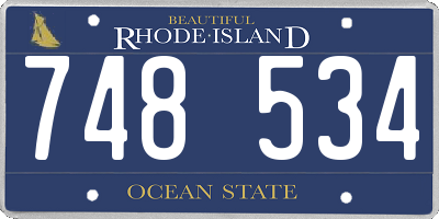 RI license plate 748534