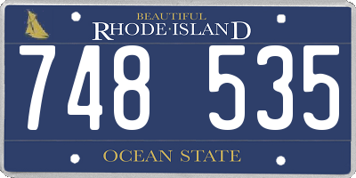 RI license plate 748535