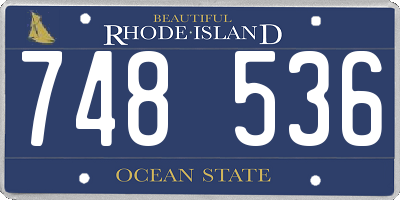 RI license plate 748536