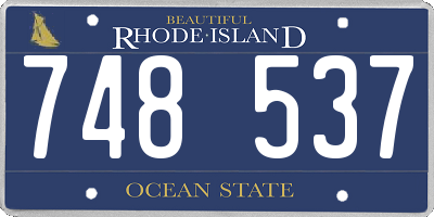 RI license plate 748537