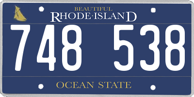 RI license plate 748538