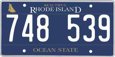 RI license plate 748539