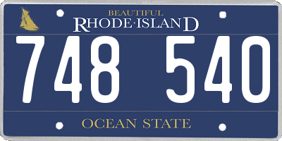 RI license plate 748540