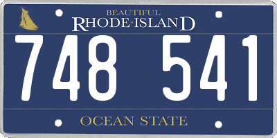 RI license plate 748541