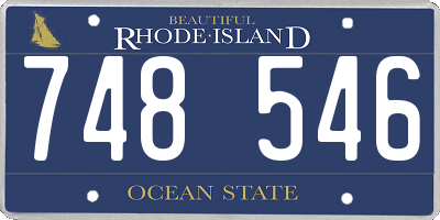 RI license plate 748546
