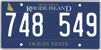 RI license plate 748549