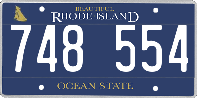 RI license plate 748554