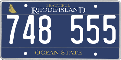 RI license plate 748555
