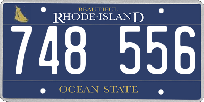 RI license plate 748556