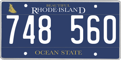 RI license plate 748560