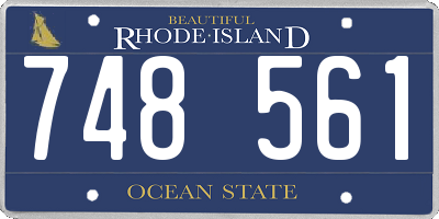 RI license plate 748561