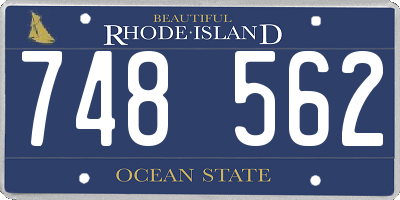 RI license plate 748562