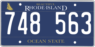 RI license plate 748563