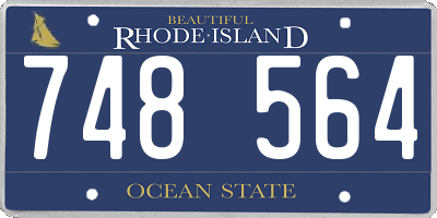 RI license plate 748564