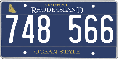 RI license plate 748566