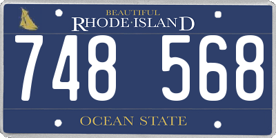 RI license plate 748568