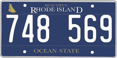 RI license plate 748569