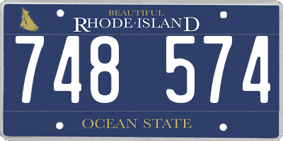 RI license plate 748574