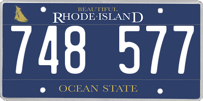 RI license plate 748577
