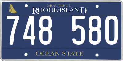 RI license plate 748580