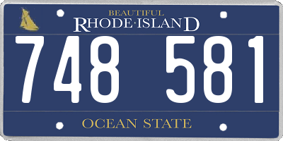 RI license plate 748581