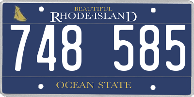 RI license plate 748585