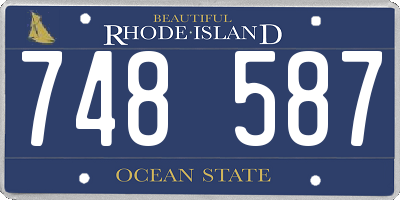 RI license plate 748587