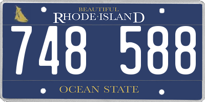 RI license plate 748588