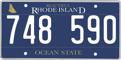 RI license plate 748590